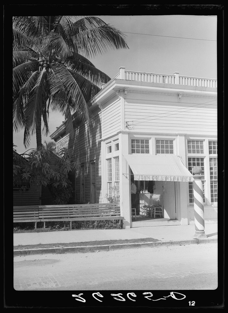 Barber shop. Key West, Florida. Sourced from the Library of Congress.