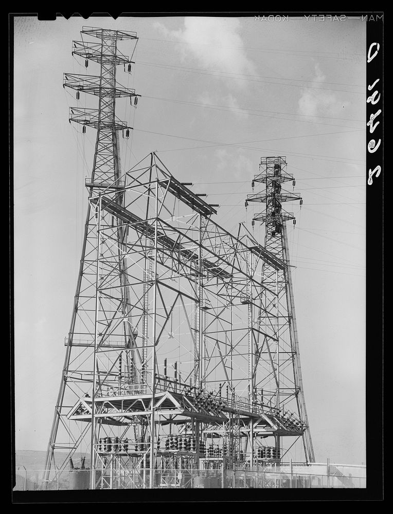 One of the substations supplying the enormous quantities of electric power needed in steel production. Clairton…