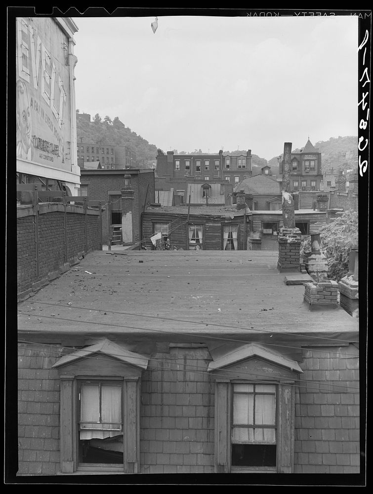 Houses along Monongahela River and Boulevard of the Allies. Pittsburgh, Pennsylvania. Sourced from the Library of Congress.