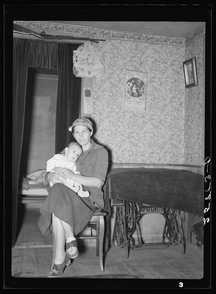 Mrs. Lorenzo Clapper and her child. Otsego County, New York. Sourced from the Library of Congress.