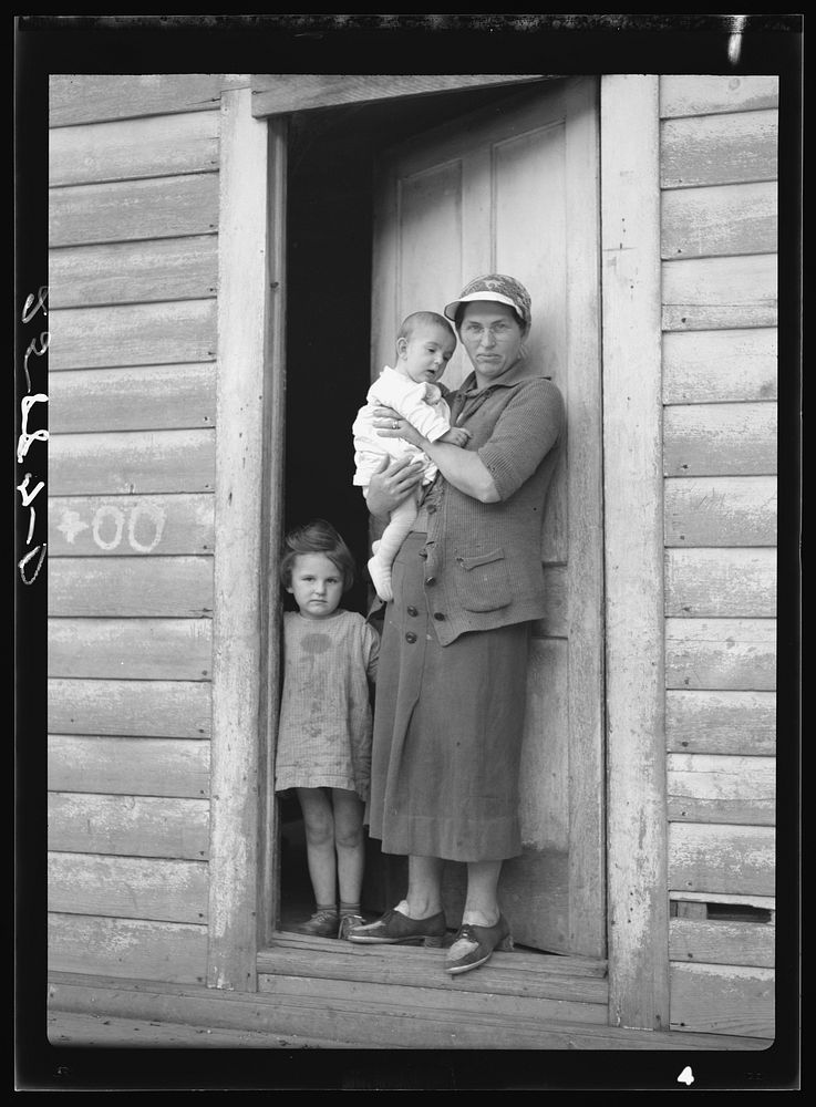 Mrs. Lorenzo Clapper and her children. Otsego County, New York. Sourced from the Library of Congress.
