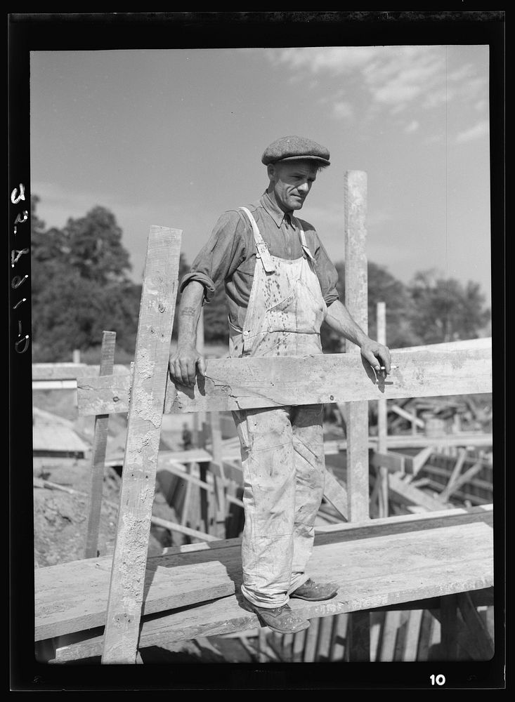 Foreman of sawmill construction and member of the Otsego Forest Products Coop. Otsego County, New York. Sourced from the…
