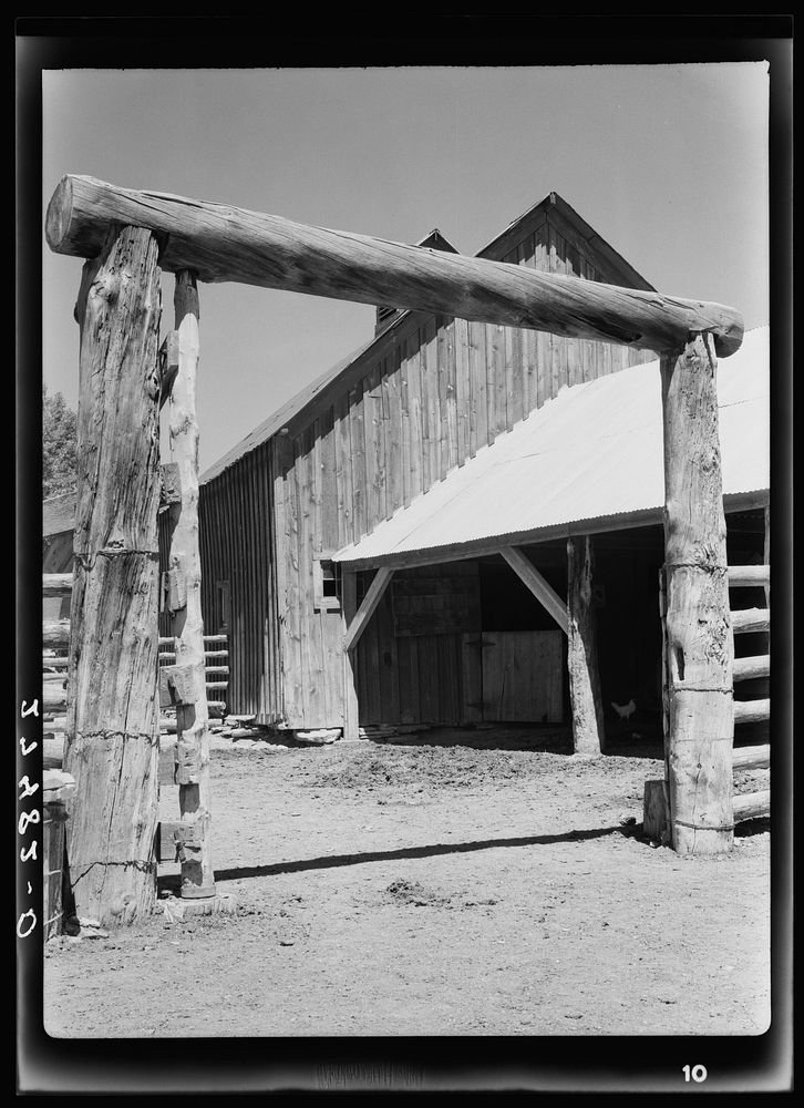 Corral gate. Quarter Circle 'U' Ranch, Montana. Sourced from the Library of Congress.