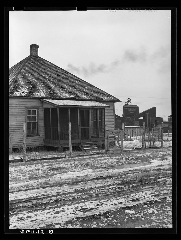 [Untitled photo, possibly related to: Miners' homes with coal tipple in background. Freeman Spur, Illinois]. Sourced from…