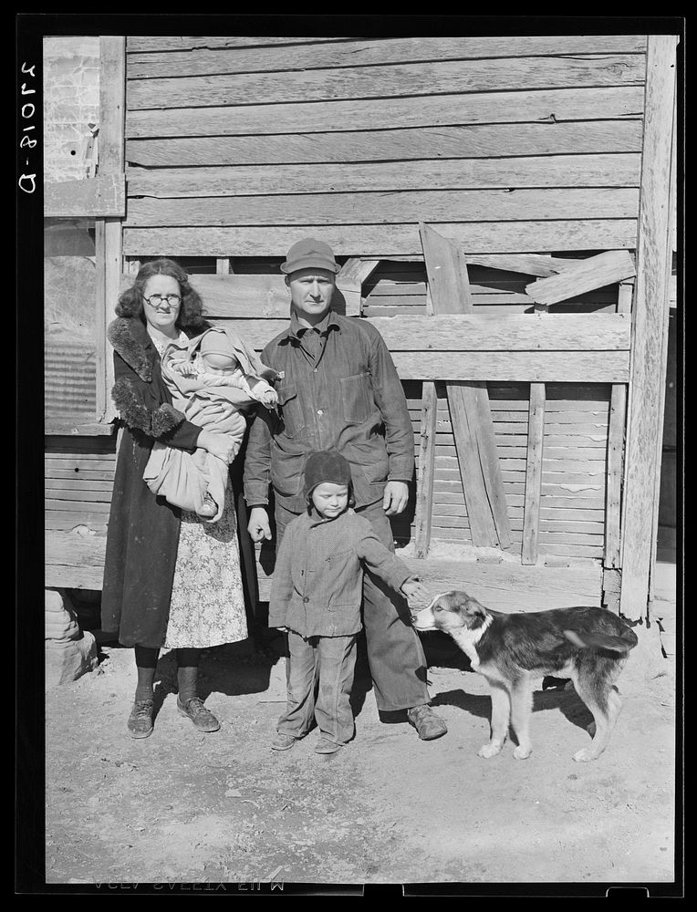 Rehabilitation Administration client's wife and children. Gallatin County, Illinois. General caption: these photographs show…