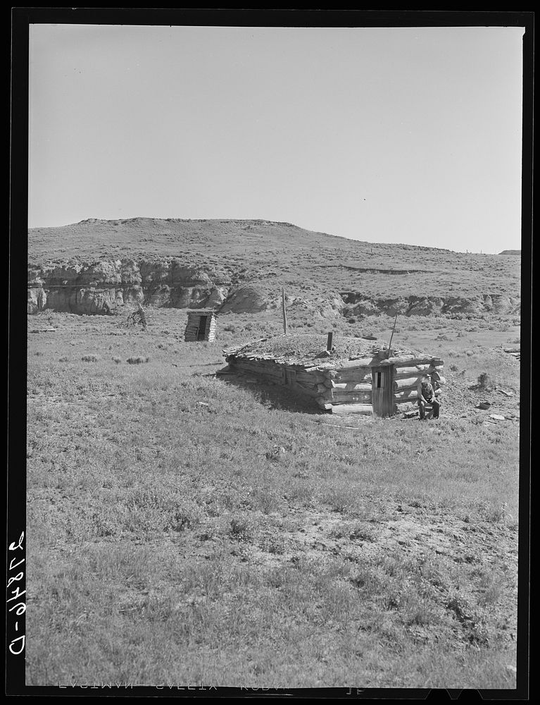 Abandoned homesteader's shack. Custer County, Montana. Sourced from the Library of Congress.