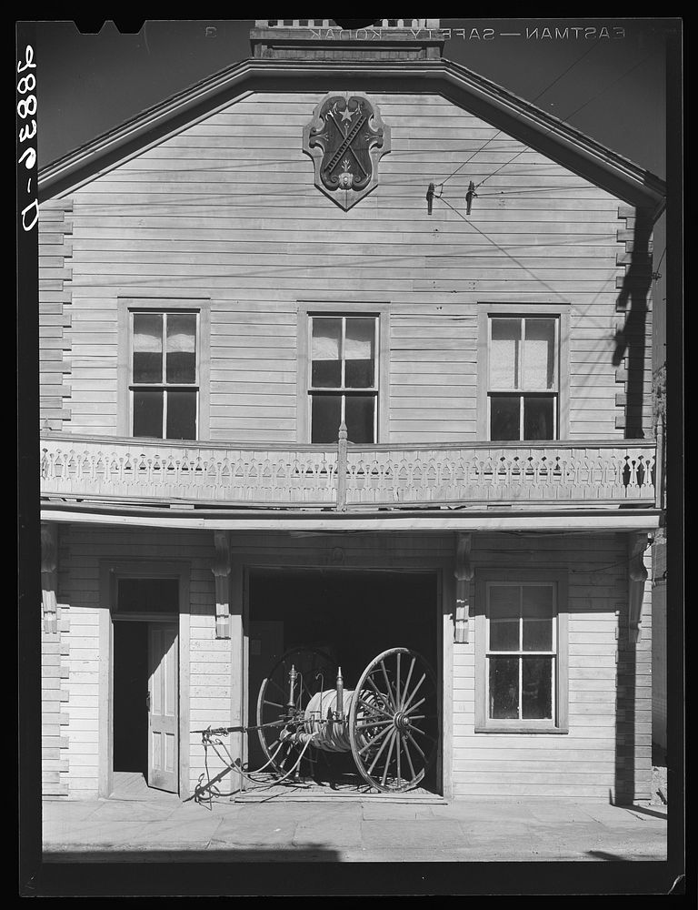 Fire house with hand pump. Georgetown, Colorado. Sourced from the Library of Congress.