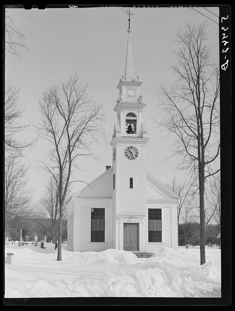 Church in Center Sandwich, New Hampshire. Sourced from the Library of Congress.
