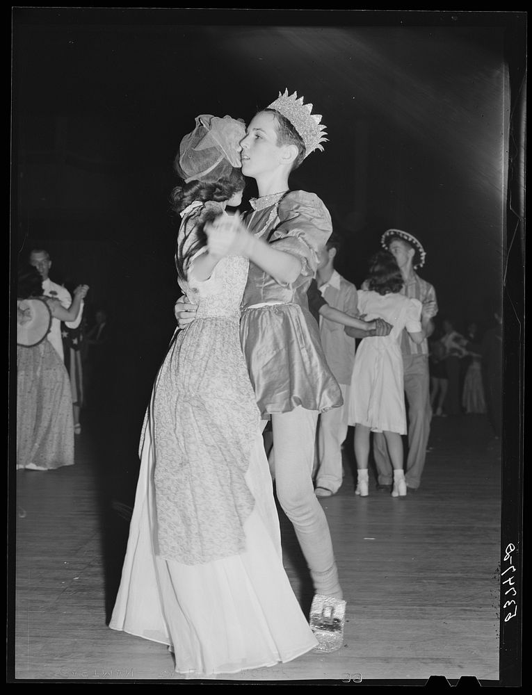 Child King dancing at cotton carnival ball. Memphis, Tennessee. Sourced from the Library of Congress.