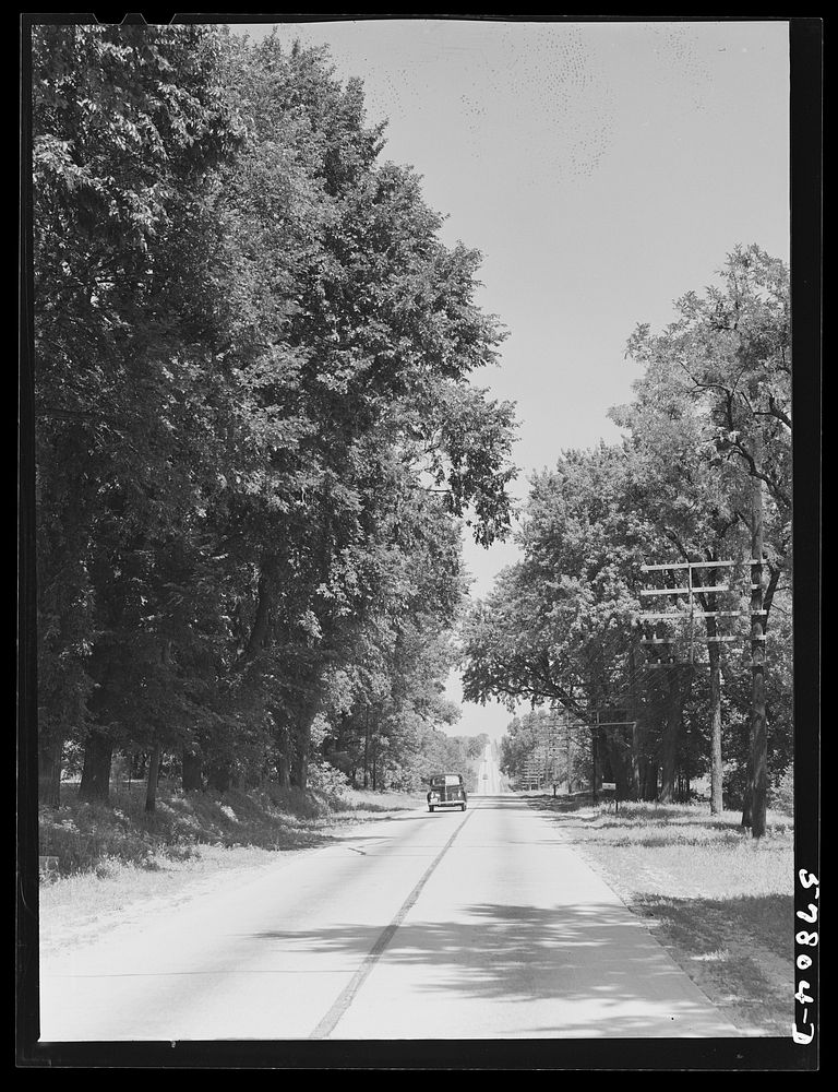 Highway just south of Madison, Wisconsin. Sourced from the Library of Congress.