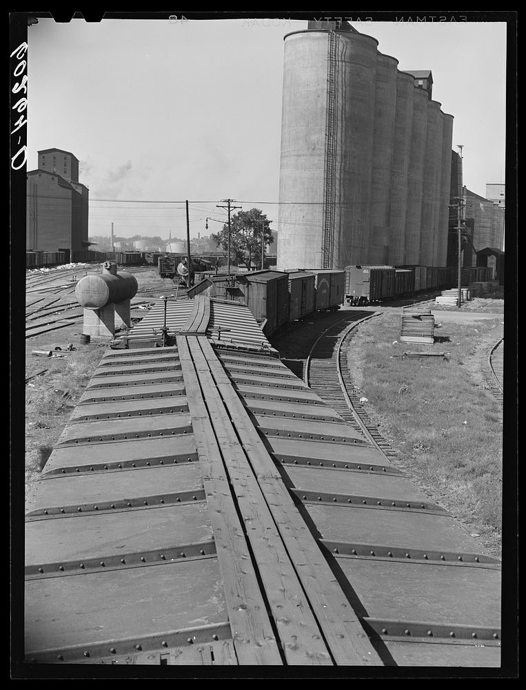 [Untitled photo, possibly related to: Grain elevator and Gold Metal flour mill. Minneapolis, Minnesota]. Sourced from the…