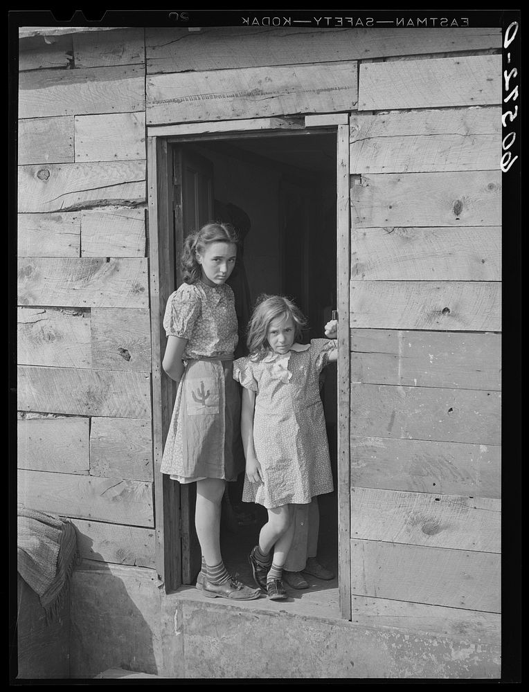 Children living in shack town along river bottoms. Dubuque, Iowa. Sourced from the Library of Congress.