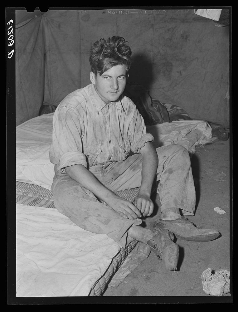 Son of migrant fruit picker from Florida. Berrien County, Michigan. Sourced from the Library of Congress.