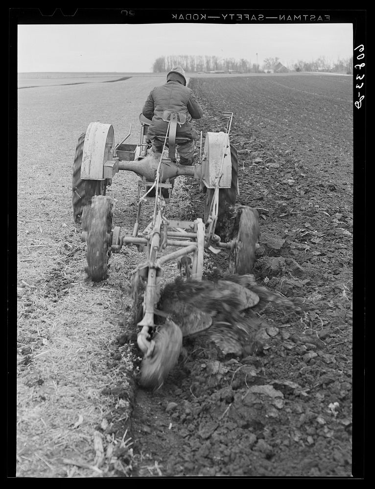 Spring plowing. Greene County, Iowa. Sourced from the Library of Congress.