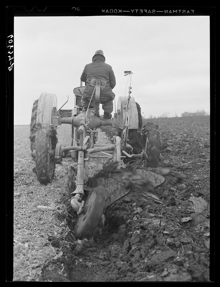 [Untitled photo, possibly related to: Spring plowing. Greene County, Iowa]. Sourced from the Library of Congress.