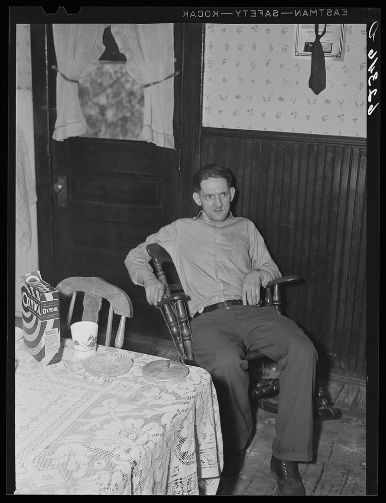 Steelworker who lives in company-owned house. Aliquippa, Pennsylvania. Sourced from the Library of Congress.