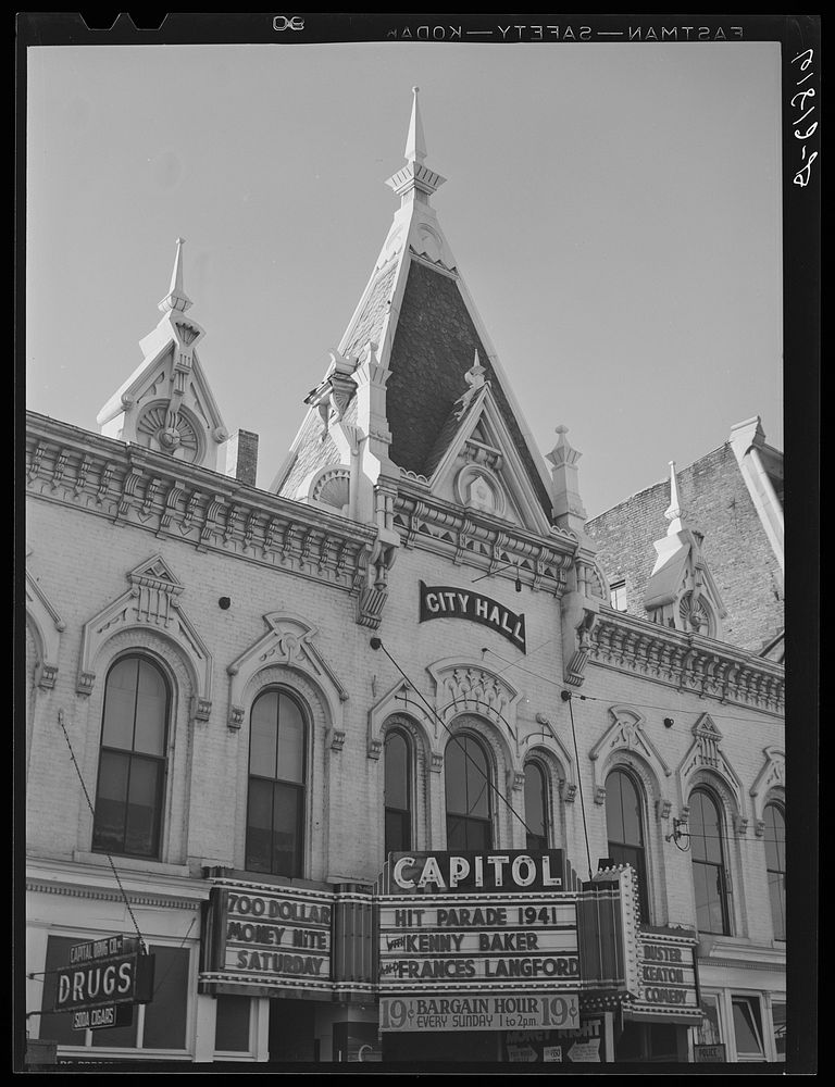 The Capitol Theatre. Frankfort, Kentucky. Sourced from the Library of Congress.