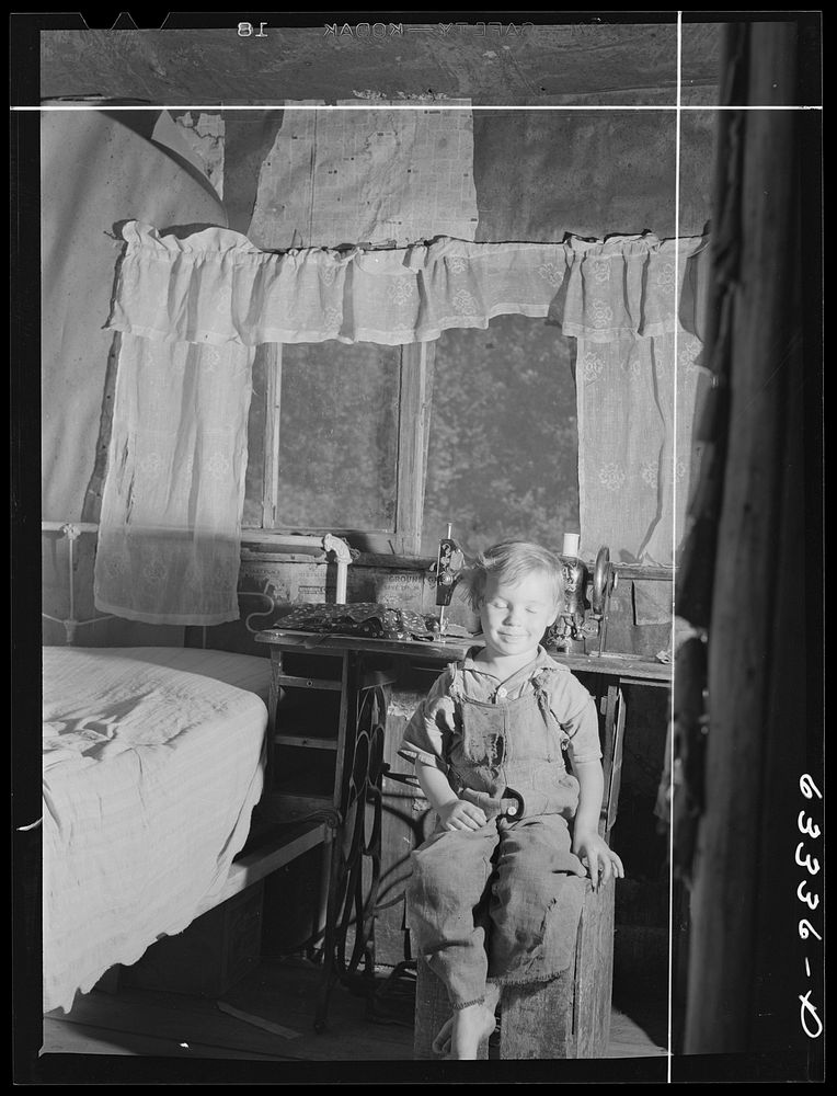 Child of FSA (Farm Security Administration) borrower on cut-over land. Itasca County, Minnesota. Sourced from the Library of…