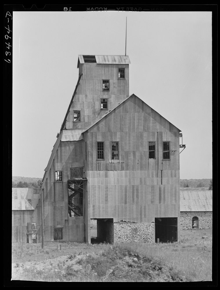 Abandoned mine shaft. South Range, Michigan. Sourced from the Library of Congress.