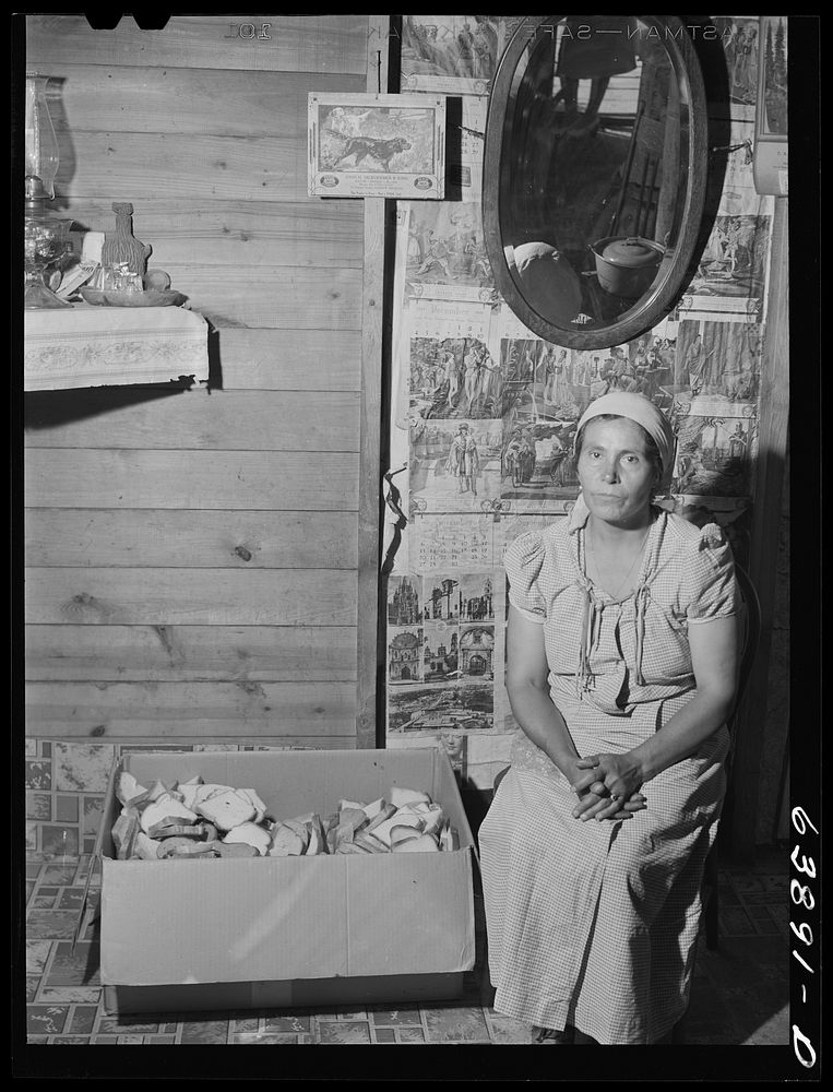 Mexican woman living in the Mexican sugar beet area. Saginaw County, Michigan. Sourced from the Library of Congress.
