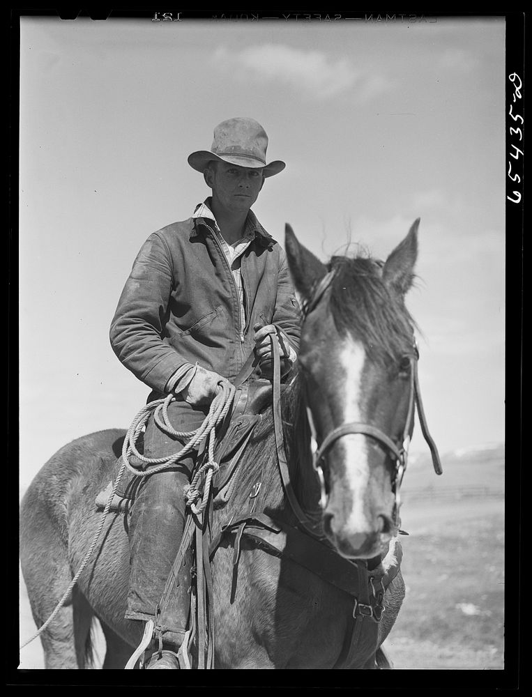 [Untitled photo, possibly related to: Beaverhead County, Montana. Rancher's son in the Big Hole Basin]. Sourced from the…
