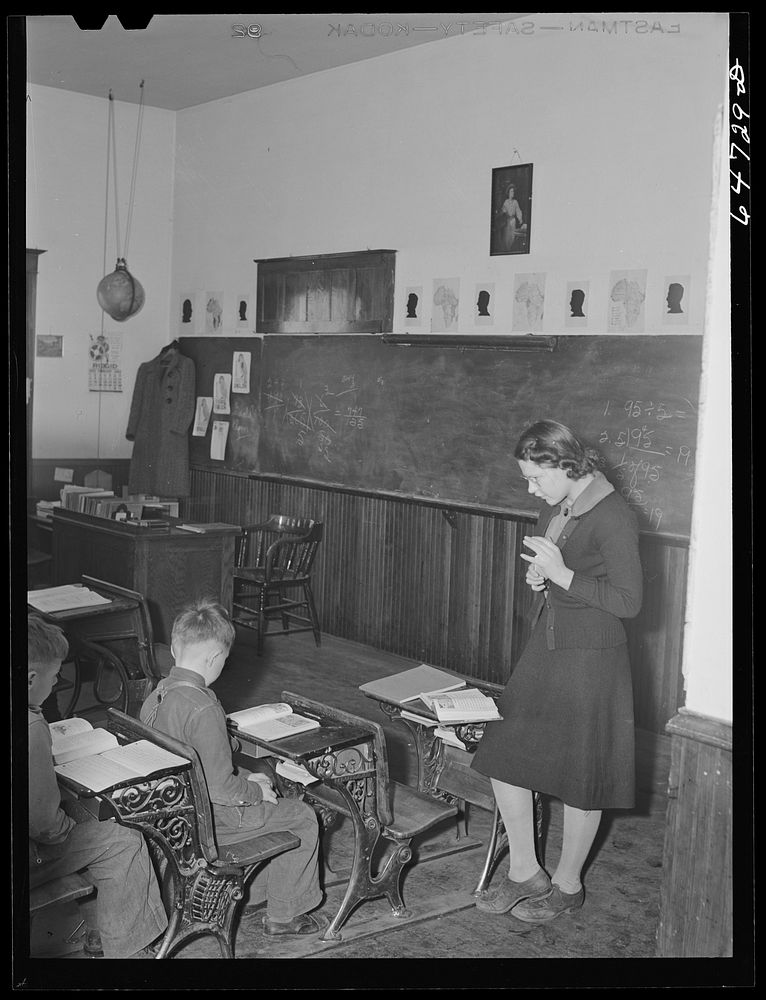 Stark County, North Dakota. Rural school. Sourced from the Library of Congress.