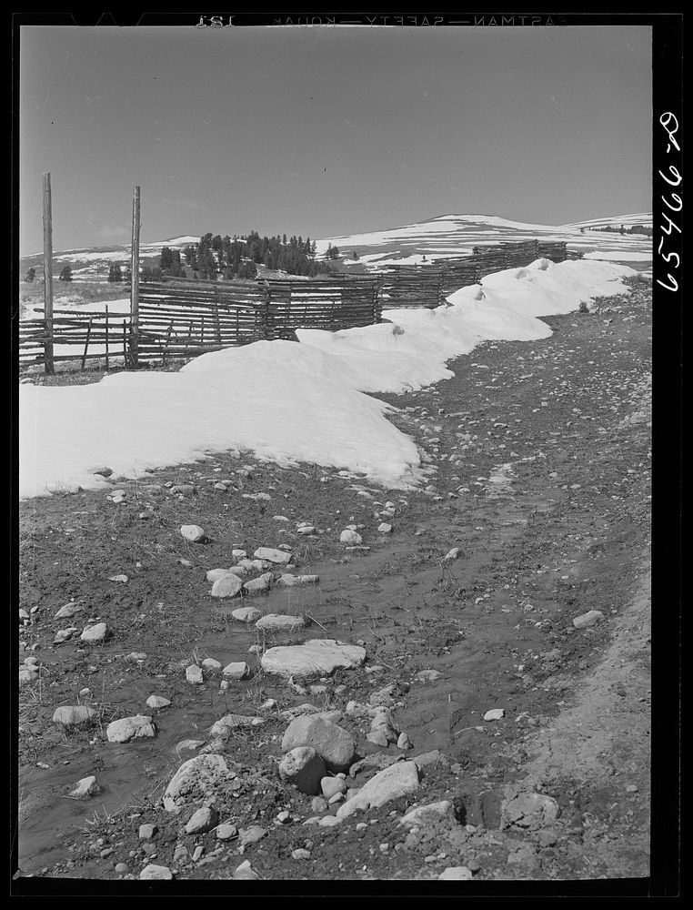 Beaverhead County, Montana. Melting snow in the Big Hole Basin. Sourced from the Library of Congress.