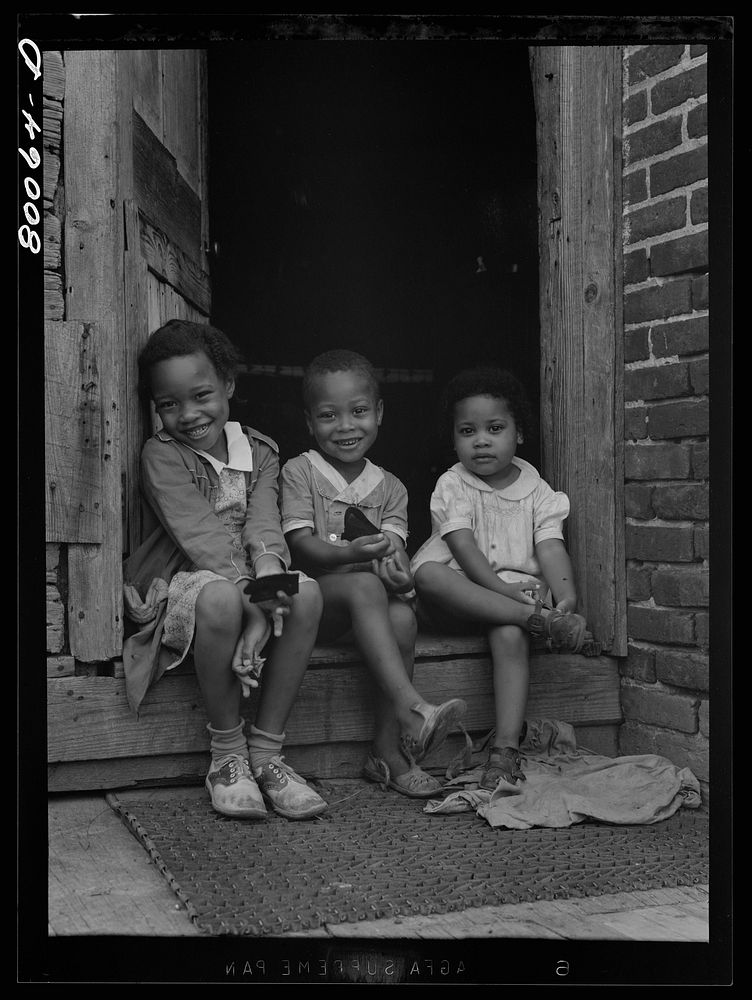 [Untitled photo, possibly related to: Fourth generation from slavery. Grandfather Biscoe's great grandchildren. Near Ridge…