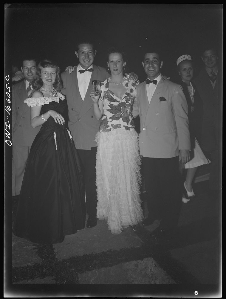 [Untitled photo, possibly related to: Detroit, Michigan. A Venetian night party at the Detroit yacht club, whose members…