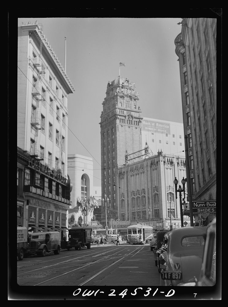 [Untitled photo, possibly related to: San Francisco, California. The Bank of America]. Sourced from the Library of Congress.