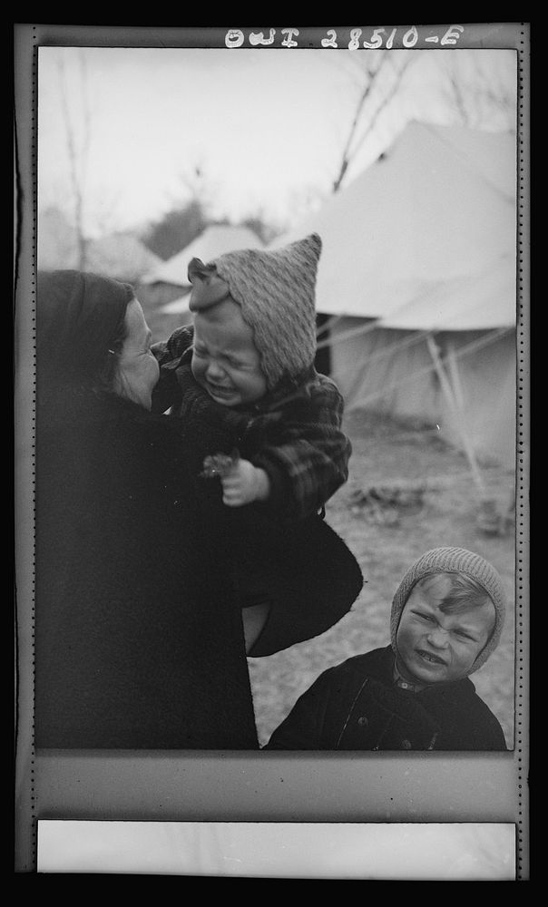 Teheran, Iran. Baby girl at a Polish evacuee camp with her mother. Sourced from the Library of Congress.
