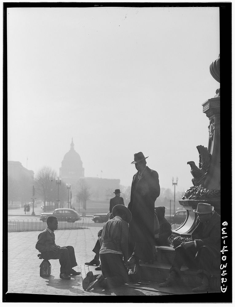 Washington, D.C., in front of Union Station.. Sourced from the Library of Congress.