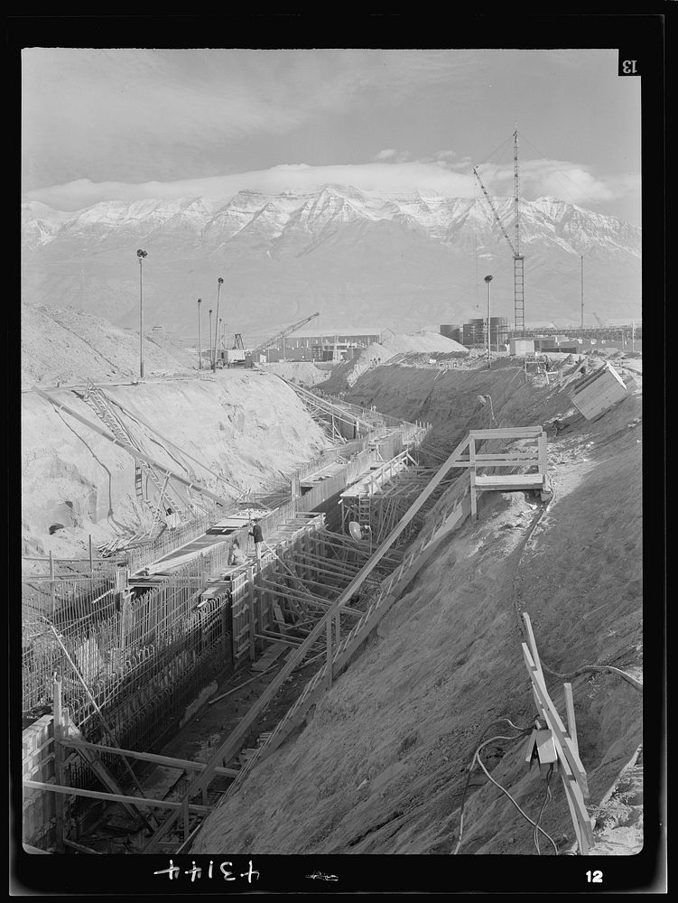 Columbia Steel Company at Geneva, Utah. Constructing a water intake tunnel for a new steel plant which will make important…