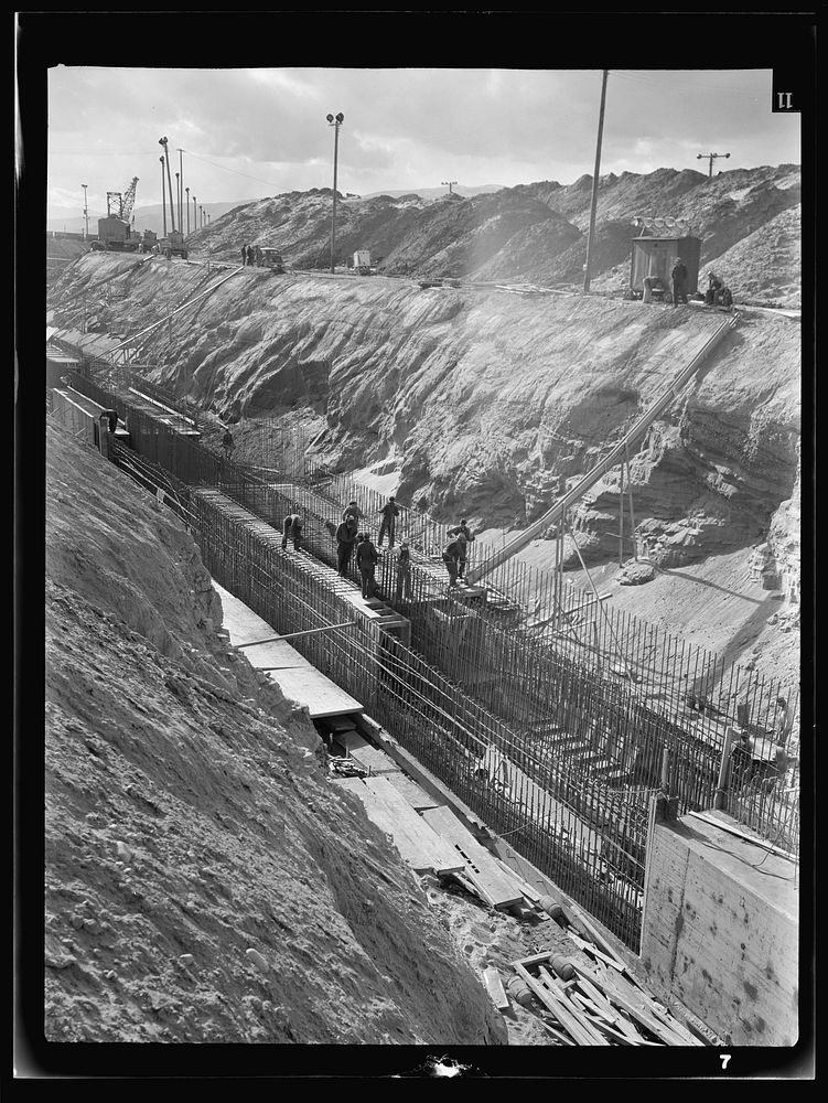 Columbia Steel Company at Geneva, Utah. Constructing a water intake tunnel for a new steel plant which will make important…