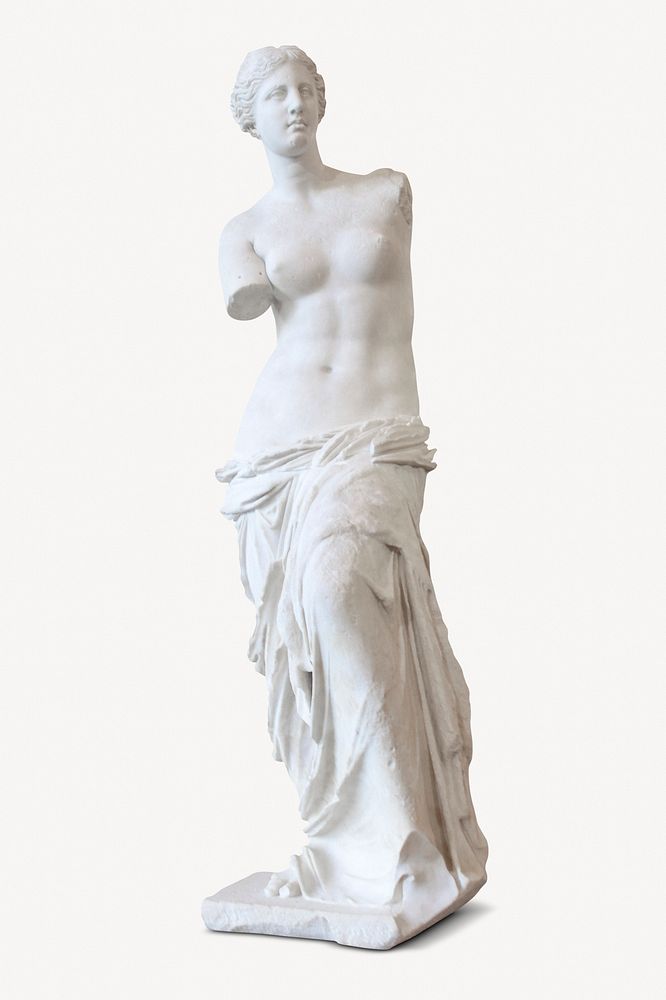 Aphrodite statue sticker, Greek sculpture collage element psd