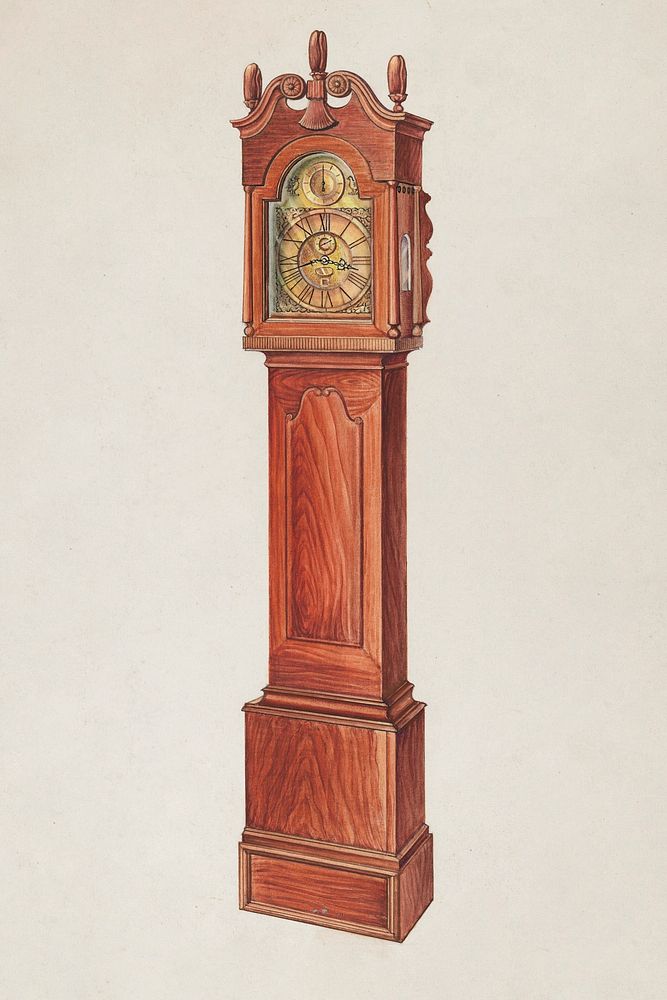Clock (Grandfather) (ca. 1937) byLawrence Phillips. Original from The National Gallery of Art. Digitally enhanced by…