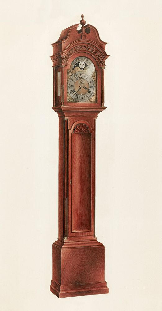 Clock (c. 1939) by Isidore Sovensky. Original from The National Gallery of Art. Digitally enhanced by rawpixel.