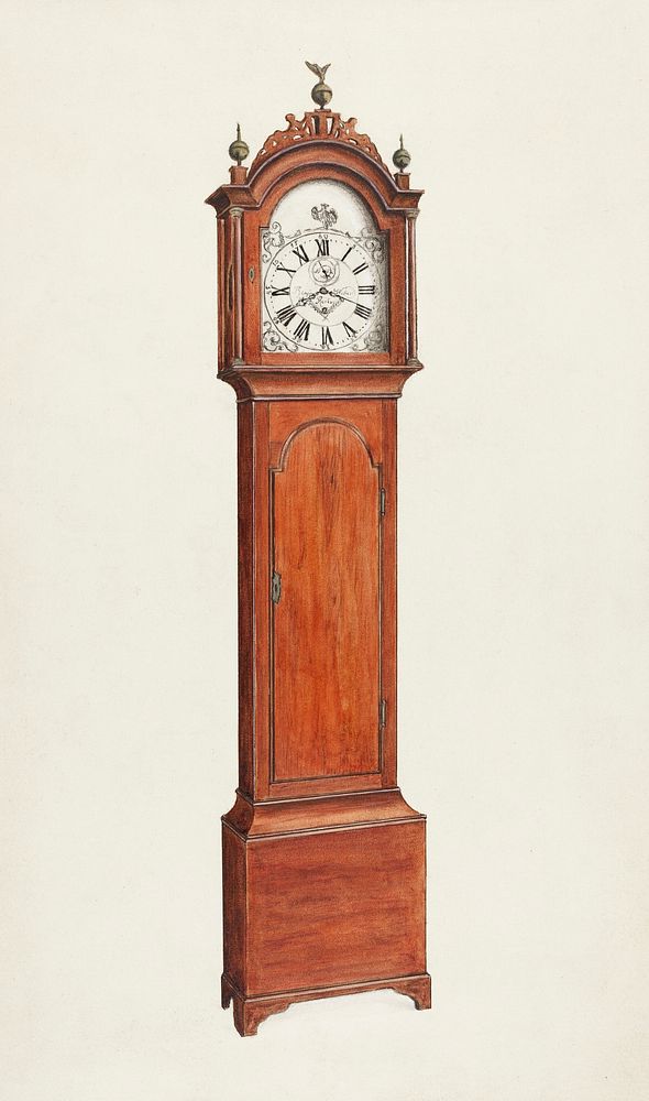 Clock (ca. 1935) by Nicholas Gorid. Original from The National Galley of Art. Digitally enhanced by rawpixel.