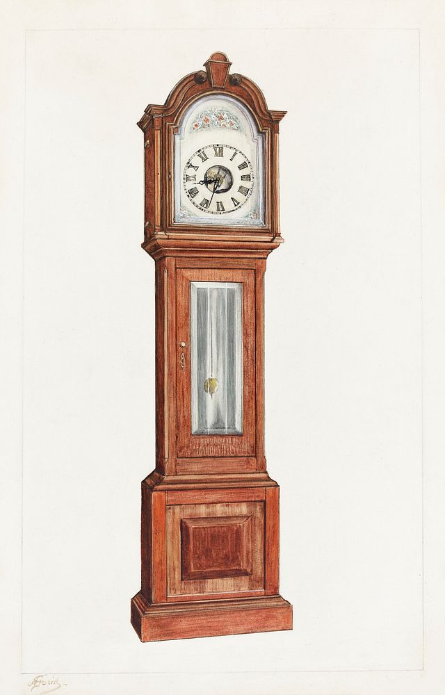 Clock (ca. 1935) by Nicholas Gorid. Original from The National Galley of Art. Digitally enhanced by rawpixel.
