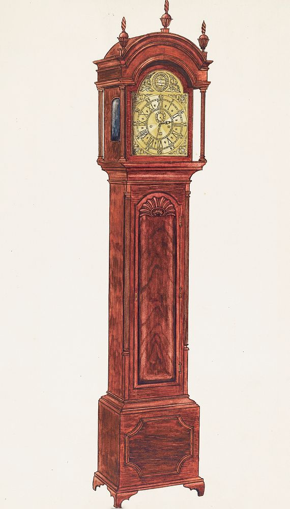 Clock Case (ca.1936) by John Dieterich. Original from The National Gallery of Art. Digitally enhanced by rawpixel.