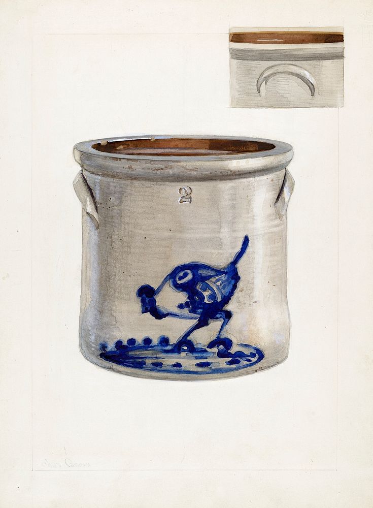 Crock (ca. 1936) by Charles Caseau. Original from The National Gallery of Art. Digitally enhanced by rawpixel.