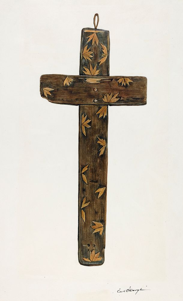 Cross (ca. 1939) by Carl O'Bergh. Original from The National Gallery of Art. Digitally enhanced by rawpixel.