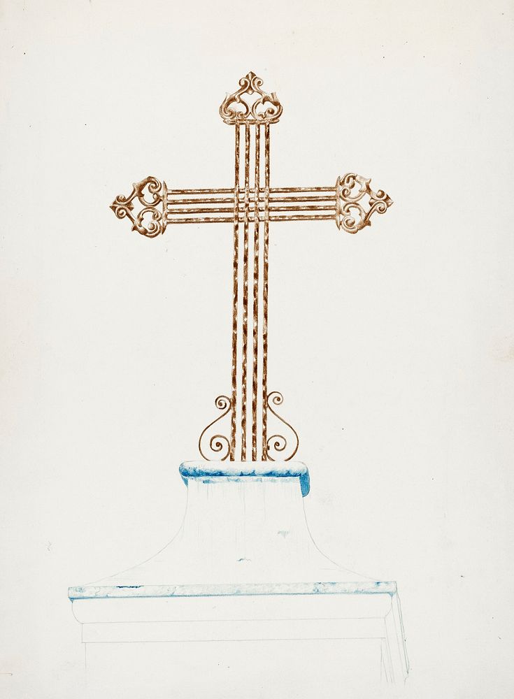 Cross (1935&ndash;1942) by Ray Price . Original from The National Gallery of Art. Digitally enhanced by rawpixel.
