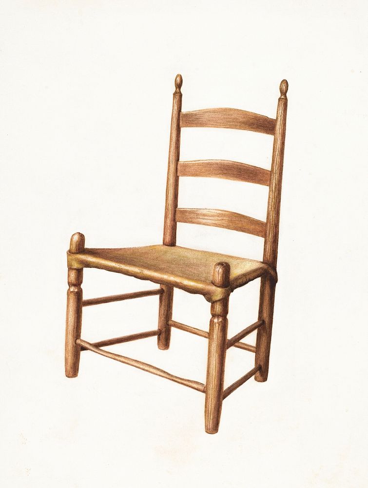 Dining Room Chair (ca.1938) by Manuel G. Runyan. Original from The National Gallery of Art. Digitally enhanced by rawpixel.