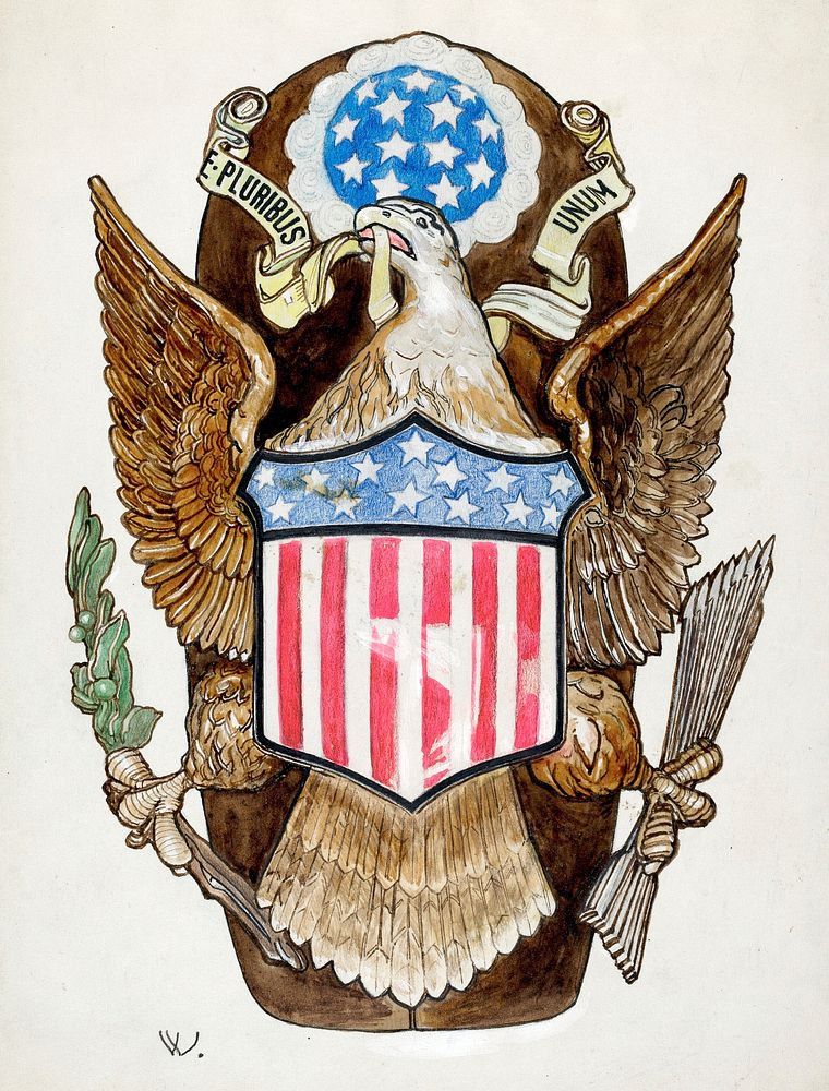 Eagle Emblem (1935–1942) by Bernard Westmacott. Original from The National Gallery of Art. Digitally enhanced by rawpixel.