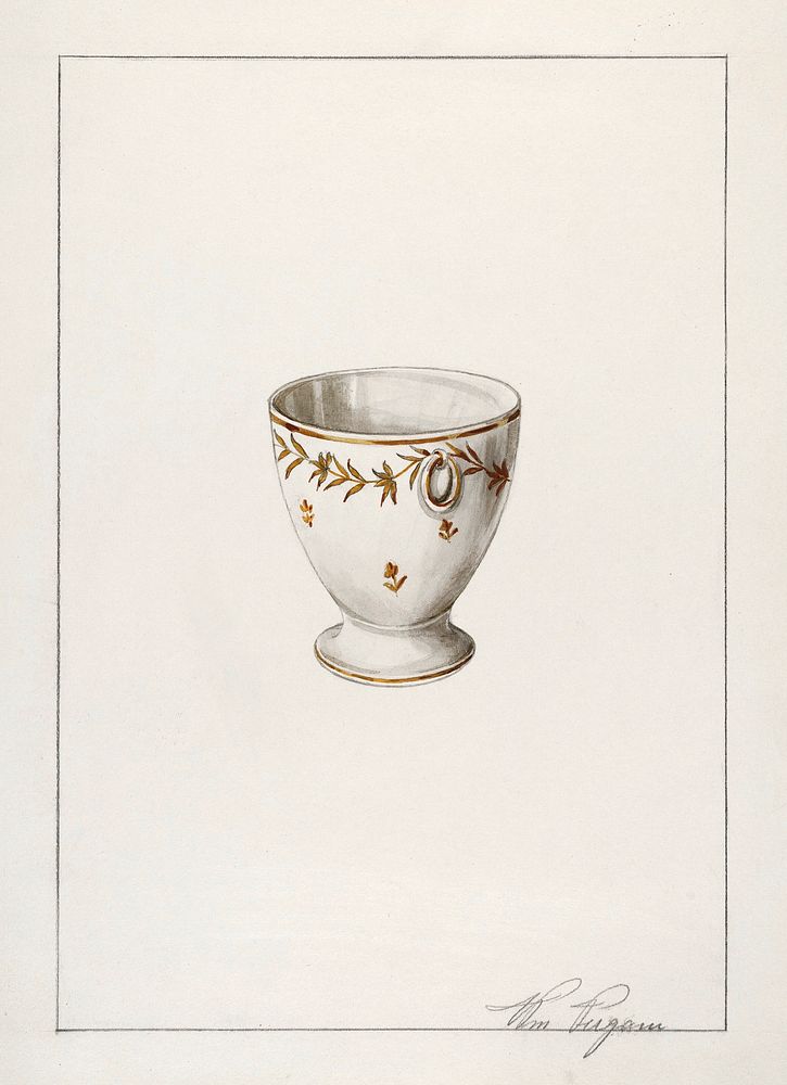 Egg Cup (ca. 1937) by William Vergani. Original from The National Gallery of Art. Digitally enhanced by rawpixel.