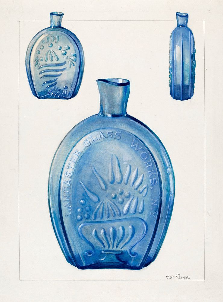 Flask (1935&ndash;1942) by Charles Caseau. Original from The National Gallery of Art. Digitally enhanced by rawpixel.