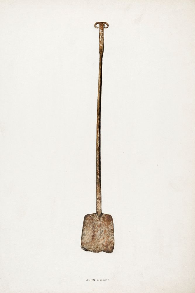 Flue Shovel (ca. 1937) by John Cooke. Original from The National Gallery of Art. Digitally enhanced by rawpixel.