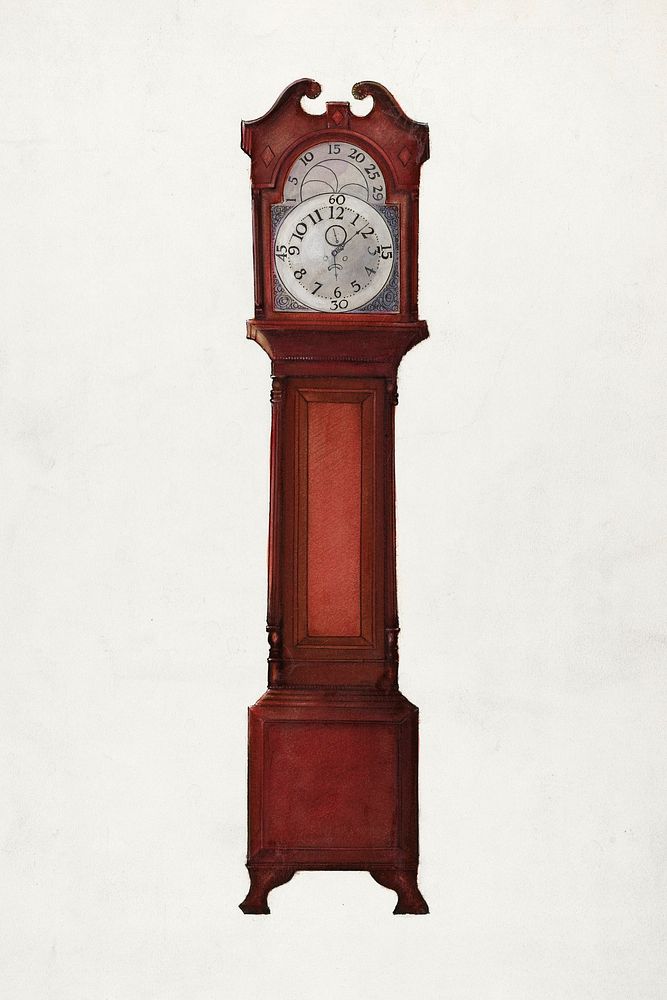 Grandfather's Clock (ca.1936) by Cornelius Frazier. Original from The National Gallery of Art. Digitally enhanced by…