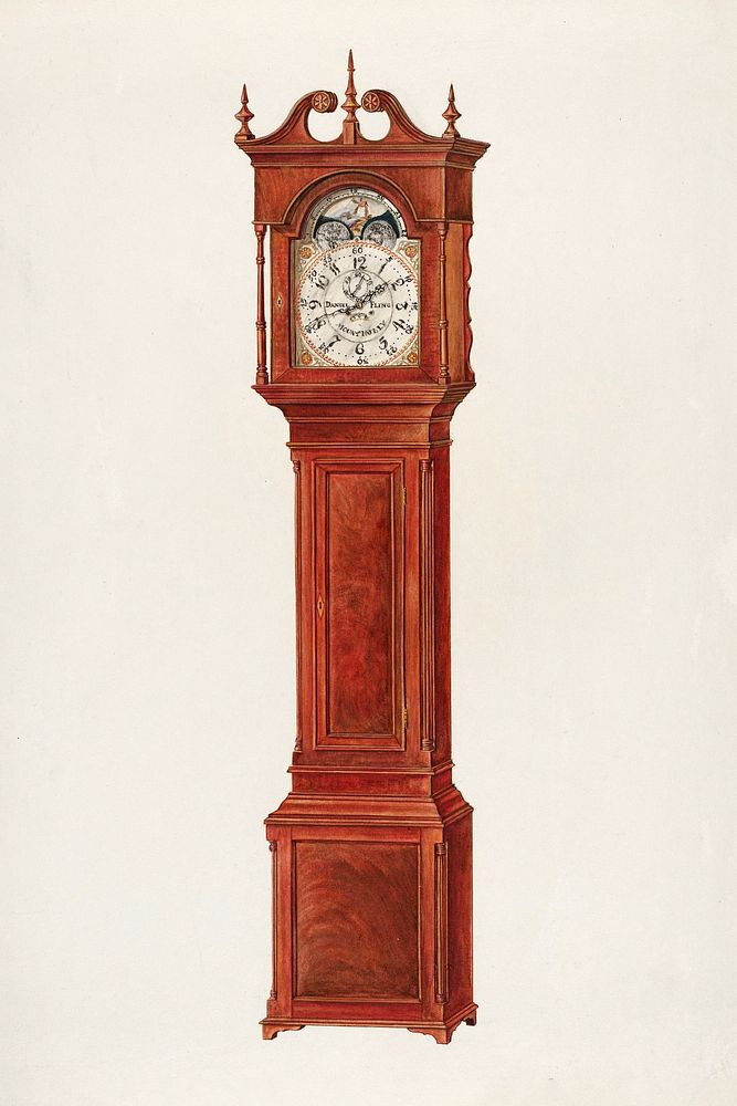 Grandfather's Clock (c. 1937) by Francis Law Durand. Original from The National Gallery of Art. Digitally enhanced by…